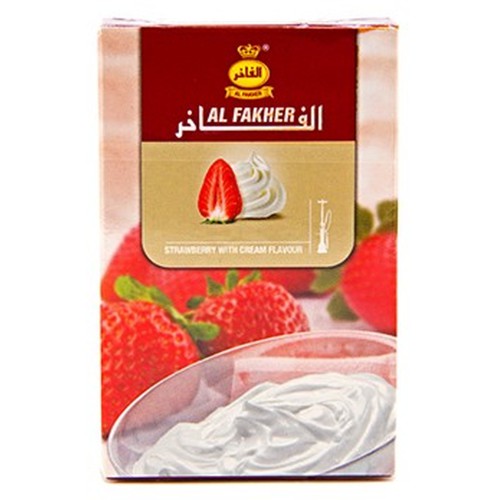 Табак Al-Fakher Клубника со сливками (Strawberry with cream), 50 грамм